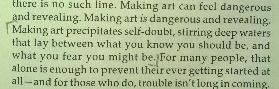 making art precipitates self-doubt